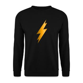 Lightning Bolt - Unisex Sweatshirt - black - Front - Alina (178cm) & Michal (187cm)