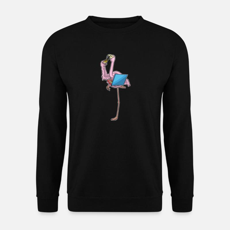 Flamingo Pizza - Unisex Sweatshirt - black