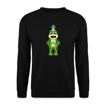 Gâteau d’anniversaire grenouille - Sweat-shirt Unisexe - noir - Devant - Alina (178cm) & Michal (187cm)
