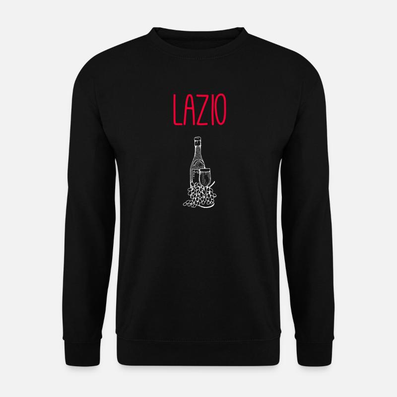 Lazio Wein & Pasta Illustration - Unisex Pullover - Schwarz