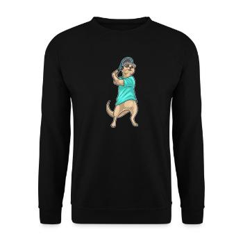 Sport de raquette de tennis de tennis à suricate - Sweat-shirt Unisexe - noir - Devant - Alina (178cm) & Michal (187cm)
