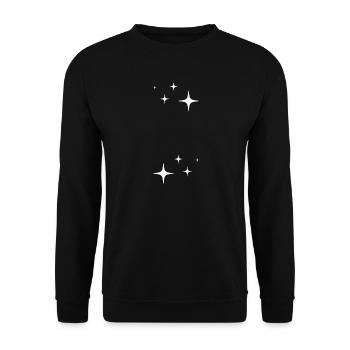 Funkeln Glitzer Sterne - Unisex Pullover - Schwarz - Vorne - Alina (178cm) & Michal (187cm)