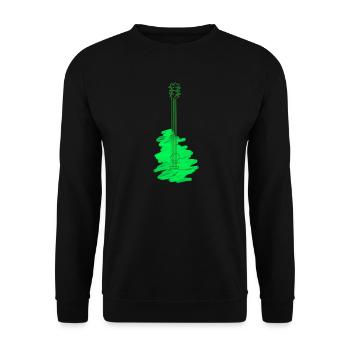 Guitar Watercolor - Unisex Sweatshirt - black - Front - Alina (178cm) & Michal (187cm)