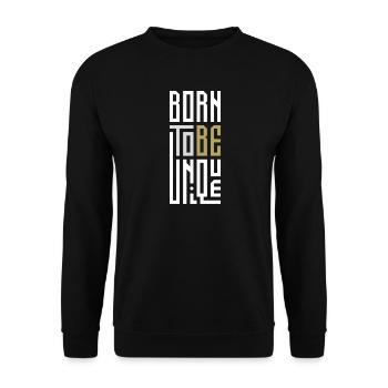 Born To Be Unique - Unisex Sweatshirt - black - Front - Alina (178cm) & Michal (187cm)