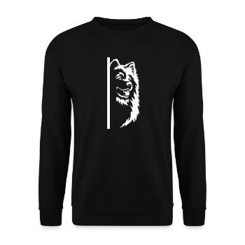 Samoyed Head "Black Edition" - Unisex Sweatshirt - black - Front - Alina (178cm) & Michal (187cm)