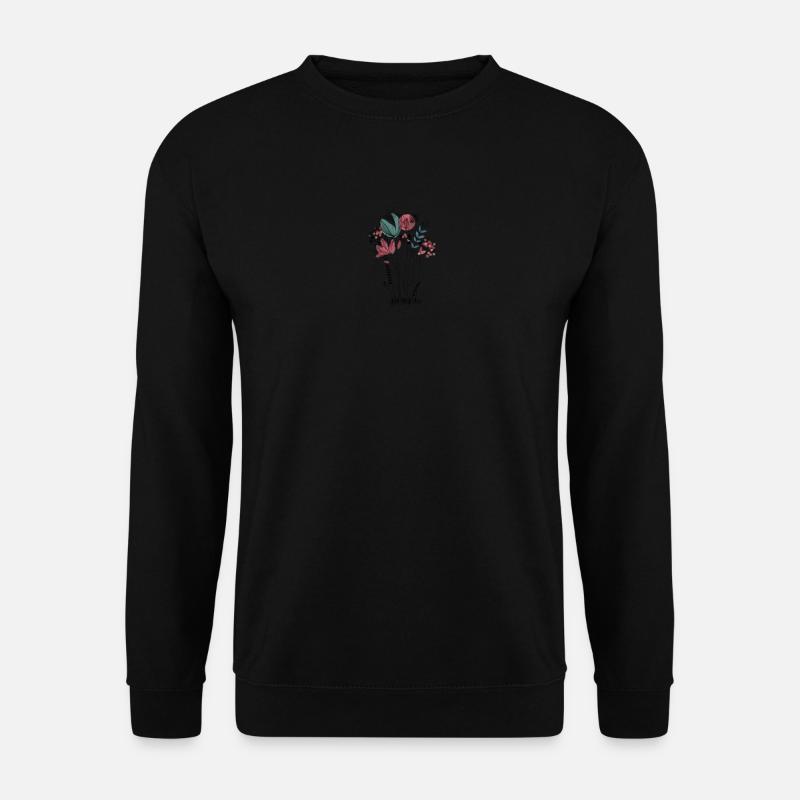 Blumen - Unisex Pullover - Schwarz