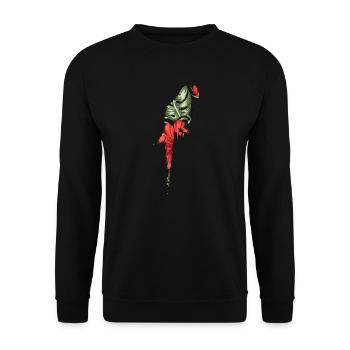 Fleurs Oiseau Animal Exotique Cadeau Aras Perroquet - Sweat-shirt Unisexe - noir - Devant - Alina (178cm) & Michal (187cm)