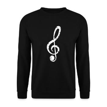 Clef - Unisex Sweatshirt - black - Front - Alina (178cm) & Michal (187cm)