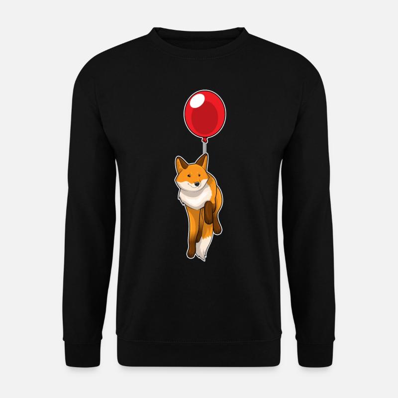 Fox Balloon - Unisex Sweatshirt - black