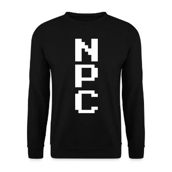 NPC - Non Playable Character - Unisex Sweatshirt - black - Front - Alina (178cm) & Michal (187cm)