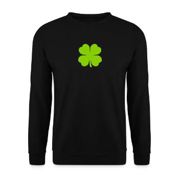 Four leaf clover - Unisex Sweatshirt - black - Front - Alina (178cm) & Michal (187cm)