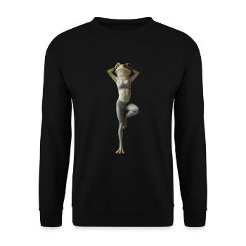Frosch - Unisex Pullover - Schwarz - Vorne - Alina (178cm) & Michal (187cm)