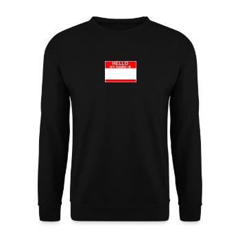 Mein Name ist - Unisex Pullover - Schwarz - Vorne - Alina (178cm) & Michal (187cm)
