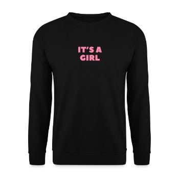 It's a Girl - Unisex Sweatshirt - black - Front - Alina (178cm) & Michal (187cm)