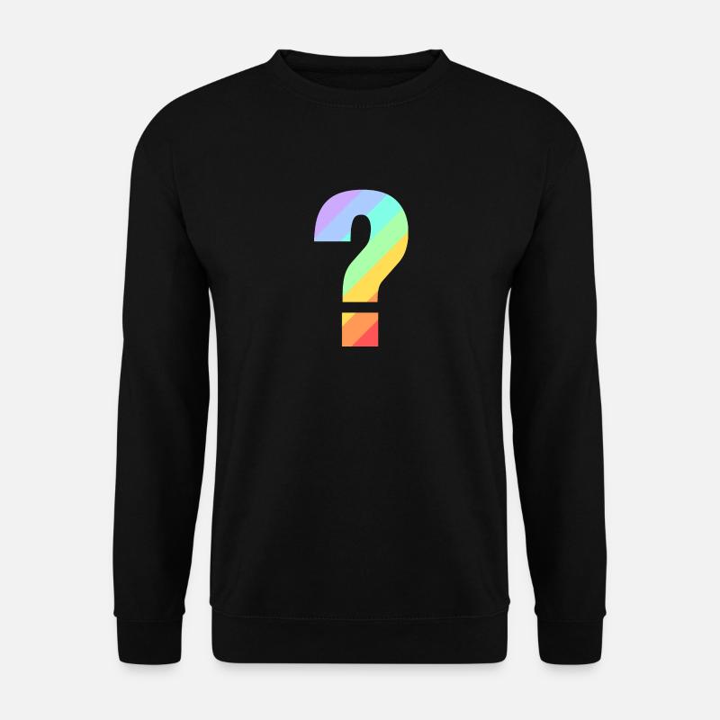 Point d'interrogation arc-en-ciel - Sweat-shirt Unisexe - noir
