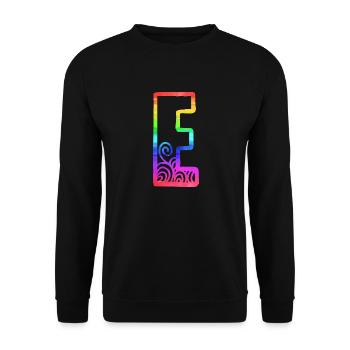 regenbogen e - Unisex Pullover - Schwarz - Vorne - Alina (178cm) & Michal (187cm)