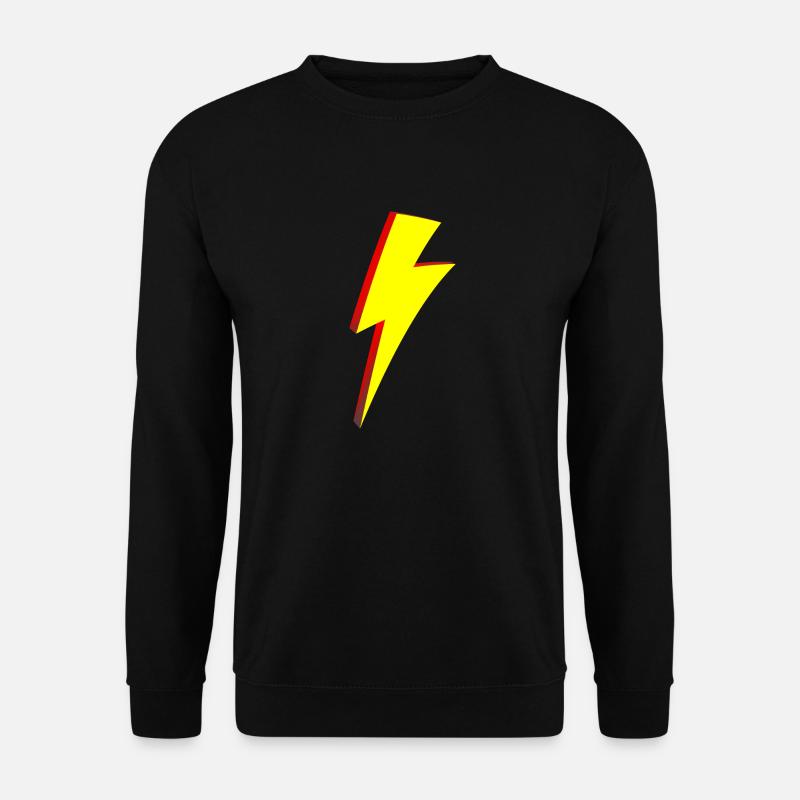 Style de dessin animé Lightning Bolt - Sweat-shirt Unisexe - noir