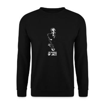 The Pharoah of Jazz - Unisex Sweatshirt - black - Front - Alina (178cm) & Michal (187cm)