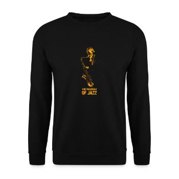 The Pharoah of Jazz - Unisex Sweatshirt - black - Front - Alina (178cm) & Michal (187cm)