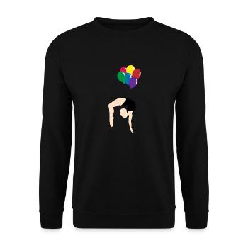 Luftballon - Unisex Pullover - Schwarz - Vorne - Alina (178cm) & Michal (187cm)