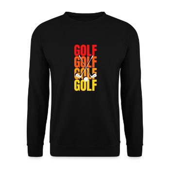 Golf Art: Vibration of the Golf Club - Unisex Sweatshirt - black - Front - Alina (178cm) & Michal (187cm)