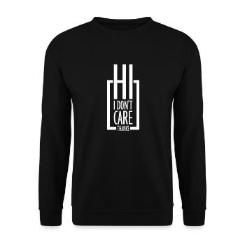 Salut, je m’en fiche, merci drôle de dicton effronté - Sweat-shirt Unisexe - noir - Devant - Alina (178cm) & Michal (187cm)