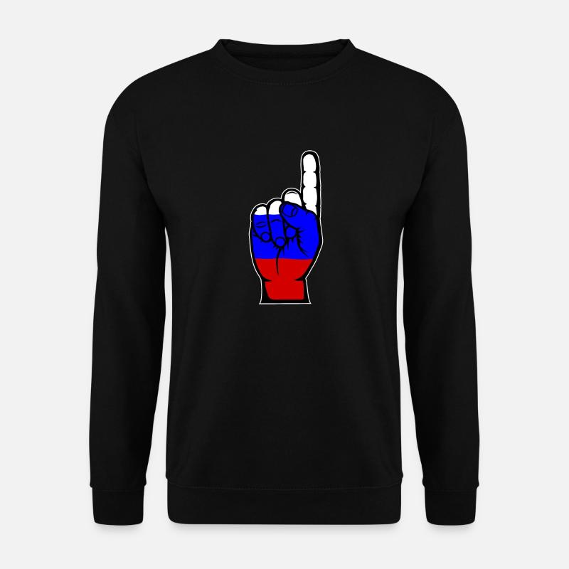 Drapeau russe numéro 1 - Sweat-shirt Unisexe - noir
