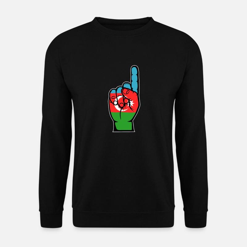 Aserbaidschan Flagge Nummer 1 - Unisex Pullover - Schwarz
