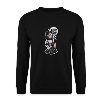 Summer Goth für Gothik Fans - Unisex Pullover - Schwarz - Vorne - Alina (178cm) & Michal (187cm)