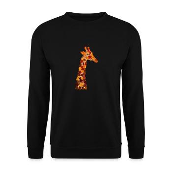 Girafe d’automne - Sweat-shirt Unisexe - noir - Devant - Alina (178cm) & Michal (187cm)