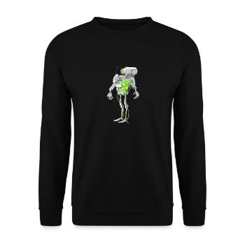 robot - Sweat-shirt Unisexe - noir - Devant - Alina (178cm) & Michal (187cm)