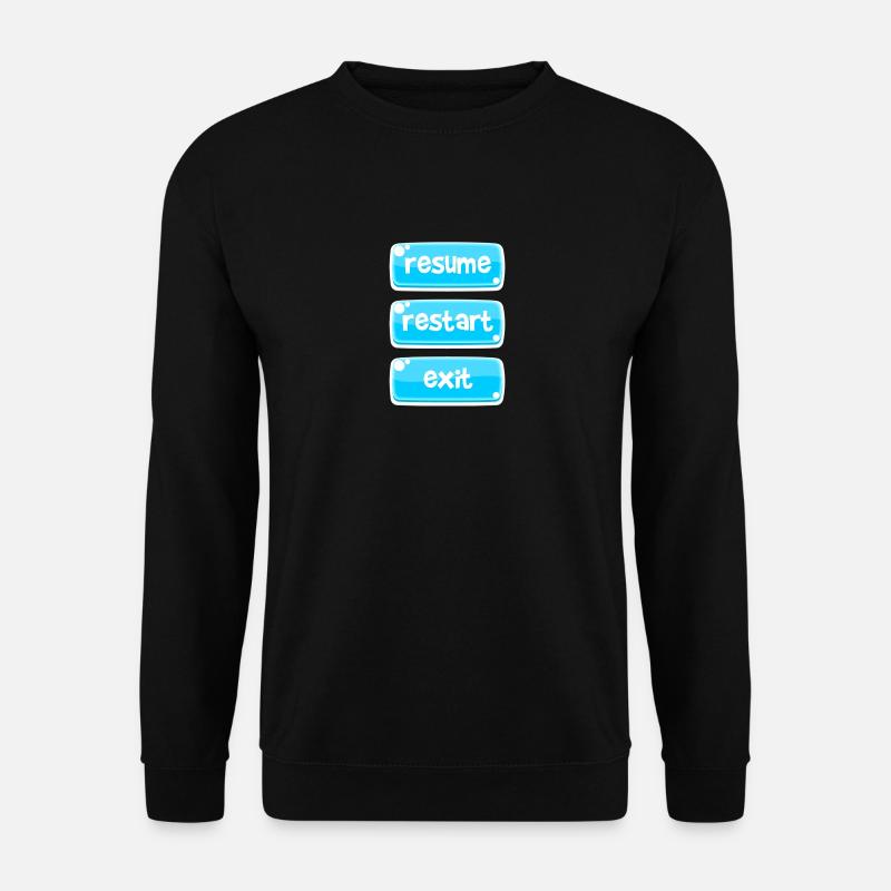 Spiel-Menü - Unisex Pullover - Schwarz