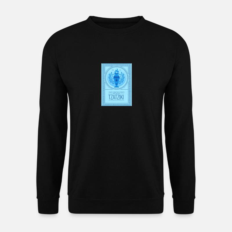 Tzatziki Spice Recipe Greek Pattern - Unisex Sweatshirt - black
