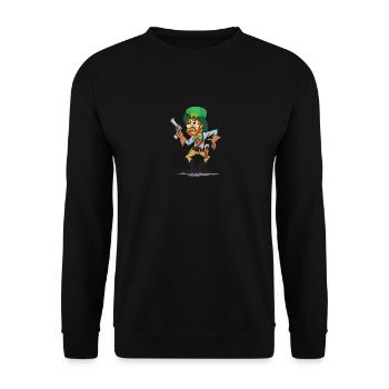Embrasse-moi je suis irlandais drôle redneck Saint-Patrick - Sweat-shirt Unisexe - noir - Devant - Alina (178cm) & Michal (187cm)
