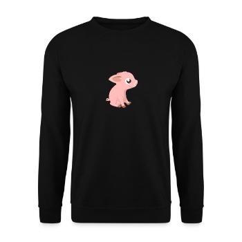 porcin - Sweat-shirt Unisexe - noir - Devant - Alina (178cm) & Michal (187cm)