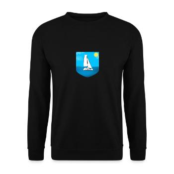 Kat Linien abstrack - Unisex Pullover - Schwarz - Vorne - Alina (178cm) & Michal (187cm)