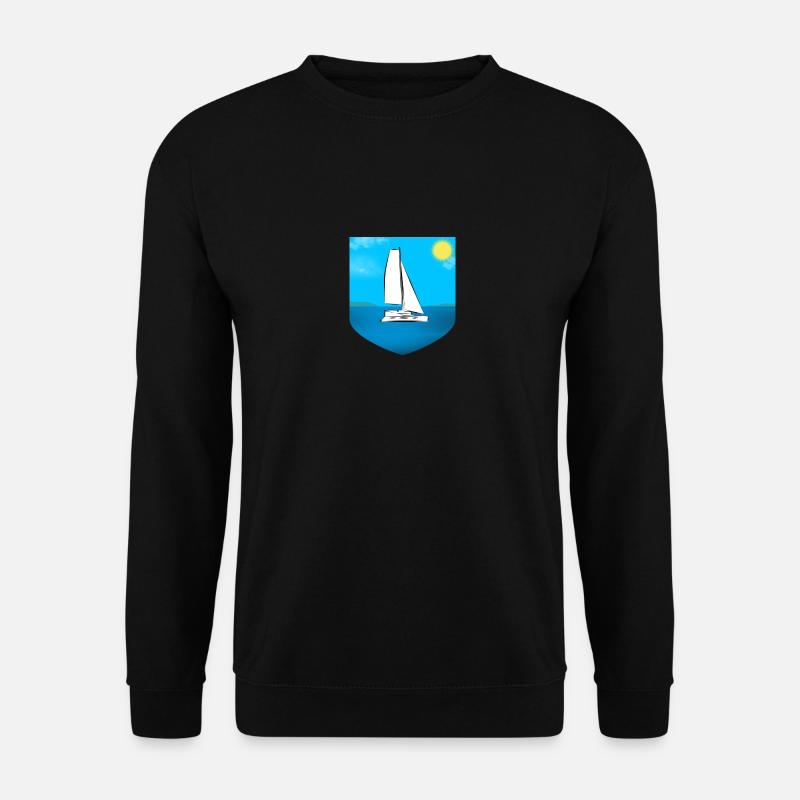 Kat Linien abstrack - Unisex Pullover - Schwarz