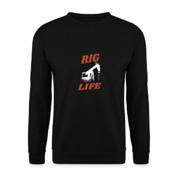 OILFIELD : Rig life - Sweat-shirt Unisexe - noir - Devant - Alina (178cm) & Michal (187cm)
