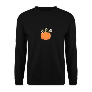 citrouille Halloween orange - Sweat-shirt Unisexe - noir - Devant - Alina (178cm) & Michal (187cm)