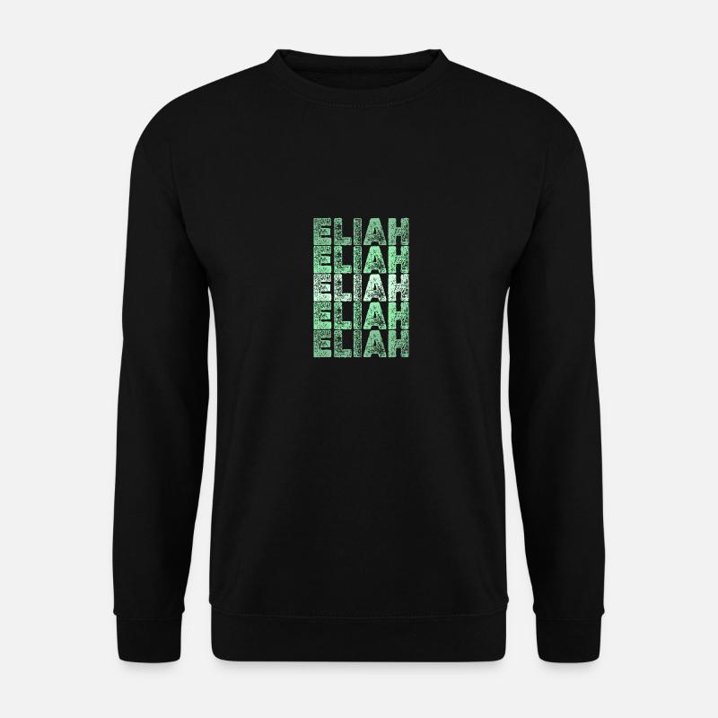 Vorname Eliah - Unisex Pullover - Schwarz