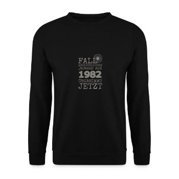 1982 - Unisex Pullover - Schwarz - Vorne - Alina (178cm) & Michal (187cm)