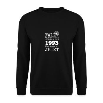 1993 - Unisex Pullover - Schwarz - Vorne - Alina (178cm) & Michal (187cm)