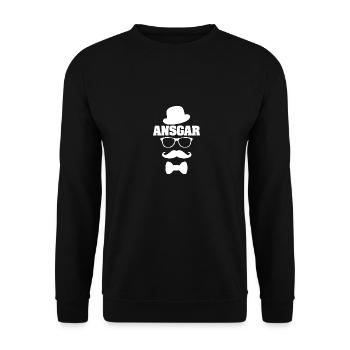 Schnauzer Ansgar - Unisex Sweatshirt - black - Front - Alina (178cm) & Michal (187cm)