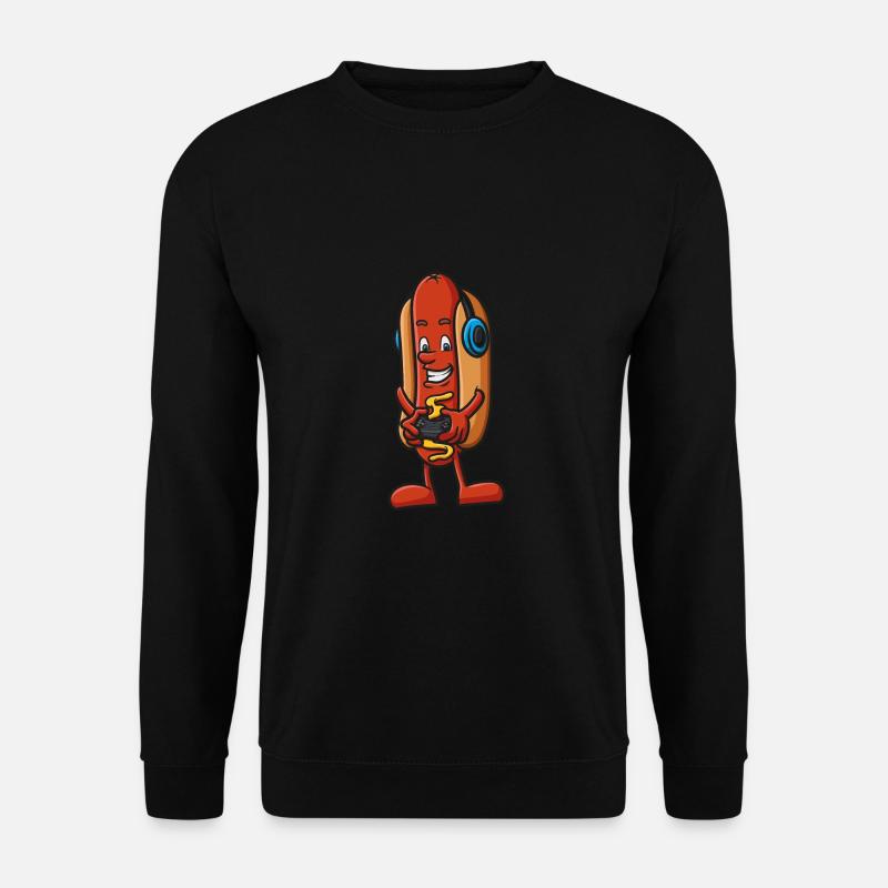 Gamer Hot Dog - Unisex Pullover - Schwarz