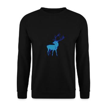 Edler Hirsch - Unisex Pullover - Schwarz - Vorne - Alina (178cm) & Michal (187cm)