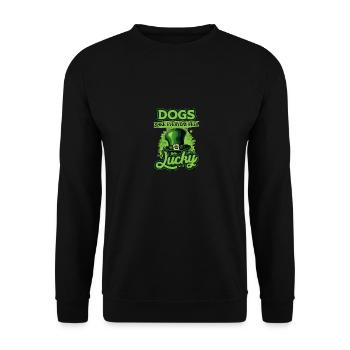 St Patricks Day Dogs Make Everyday Feel Lucky - Unisex Sweatshirt - black - Front - Alina (178cm) & Michal (187cm)