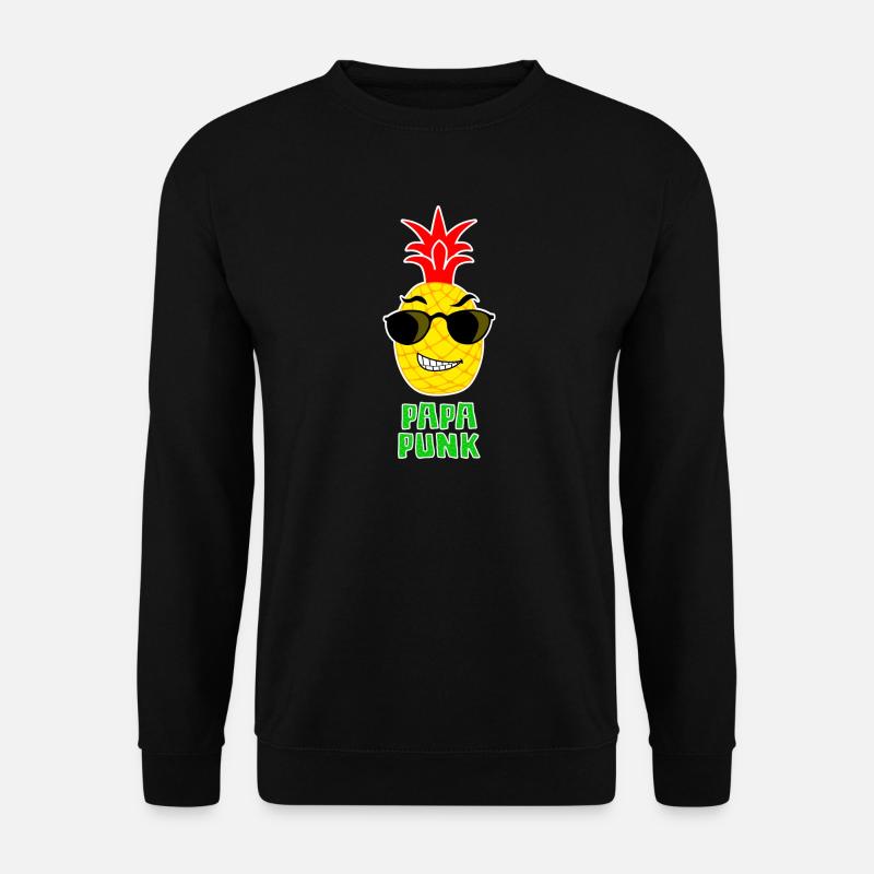 Papa Punk Ananas - Unisex Pullover - Schwarz