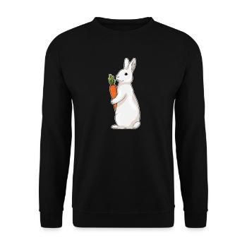 Carotte de lapin - Sweat-shirt Unisexe - noir - Devant - Alina (178cm) & Michal (187cm)