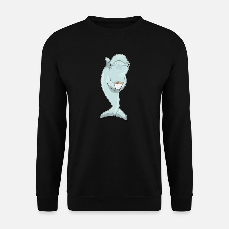 Café Dolphin - Sweat-shirt Unisexe - noir