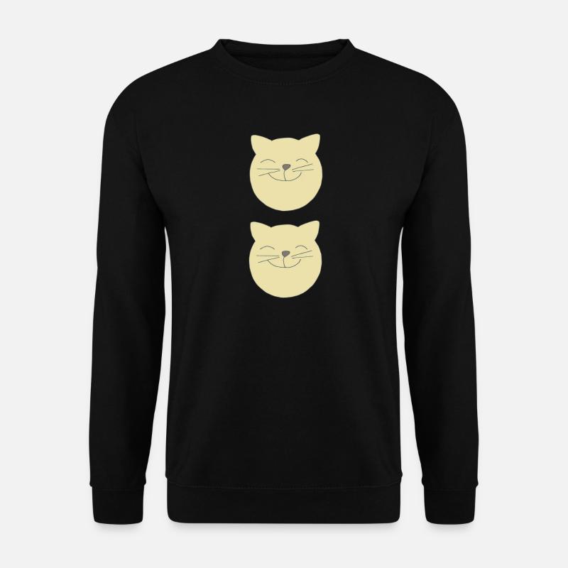 Katzen doppelt - Unisex Pullover - Schwarz